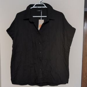 Chic Black Button Down Shirt for Women
